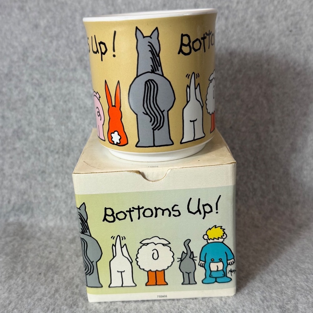 90s Vtg Recycled Paper Products Boynton Bottoms Up Animal Butts Mug Novelty Mug - Picture 2 of 7